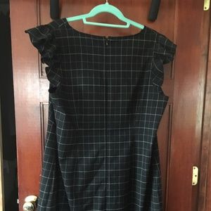 LOFT Dresses - LOFT PLUS WINDOWPANE FLUTTER SHIFT DRESS size 16 LOFT Dresses - LOFT PLUS WINDOWPANE FLUTTER SHIFT DRESS size 16